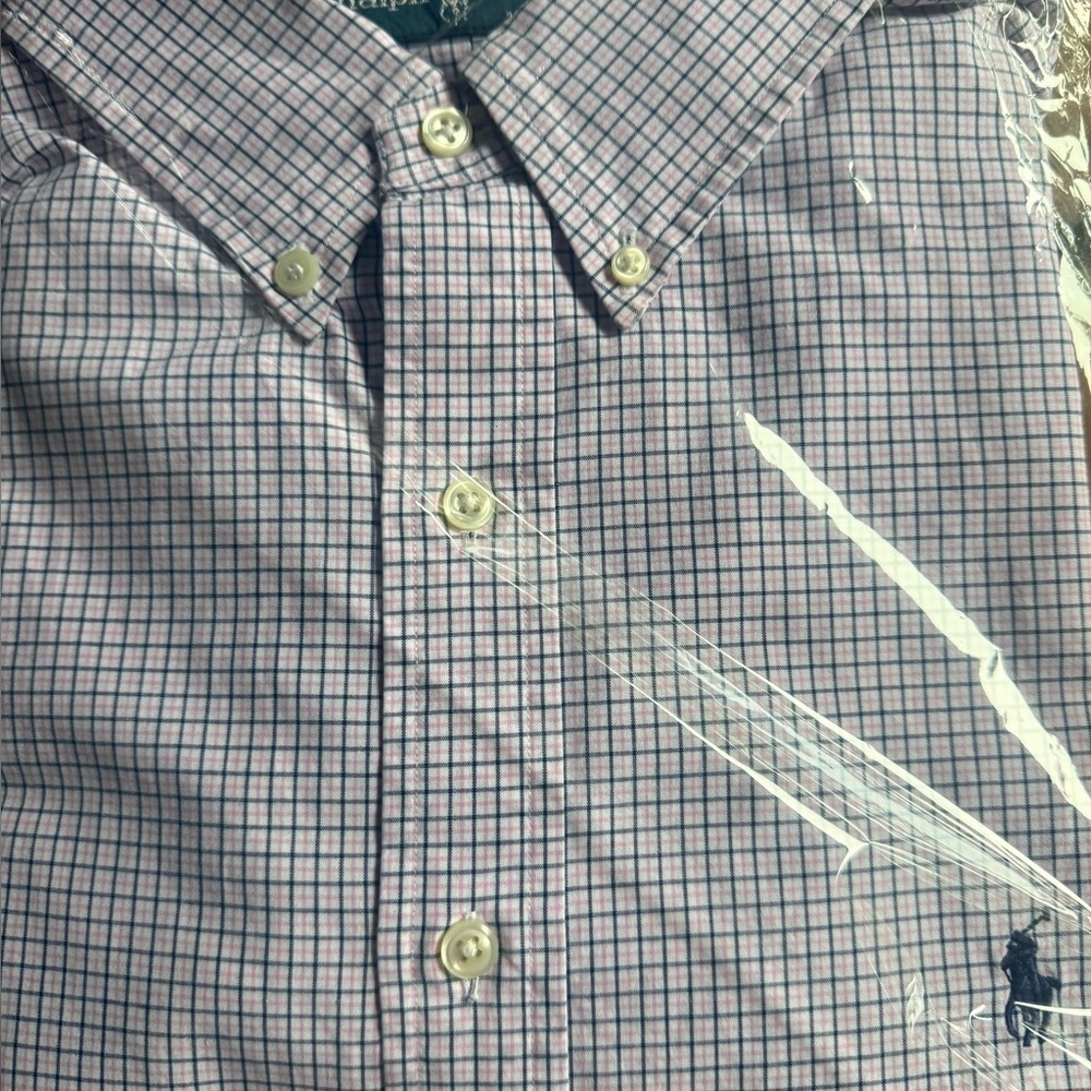Ralph Lauren Men's Shirt - White/Pink/Blue size neck: 17.5 , sleeves 34-35 EA013 - Picture 2 of 8